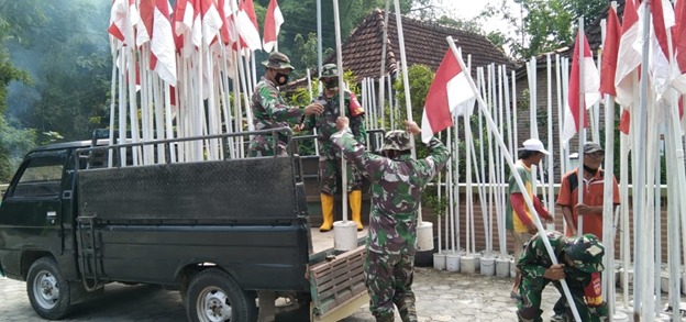 Umbul-Umbul Penyemarak Pembukaan TMMD Reguler ke-111 Kodim 0718/Pati