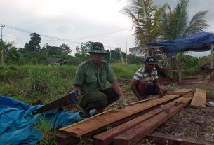 Waktu yang Singkat Dimanfaatkan Satgas TMMD Kodim Sarmi dan Warga Kampung Dorba