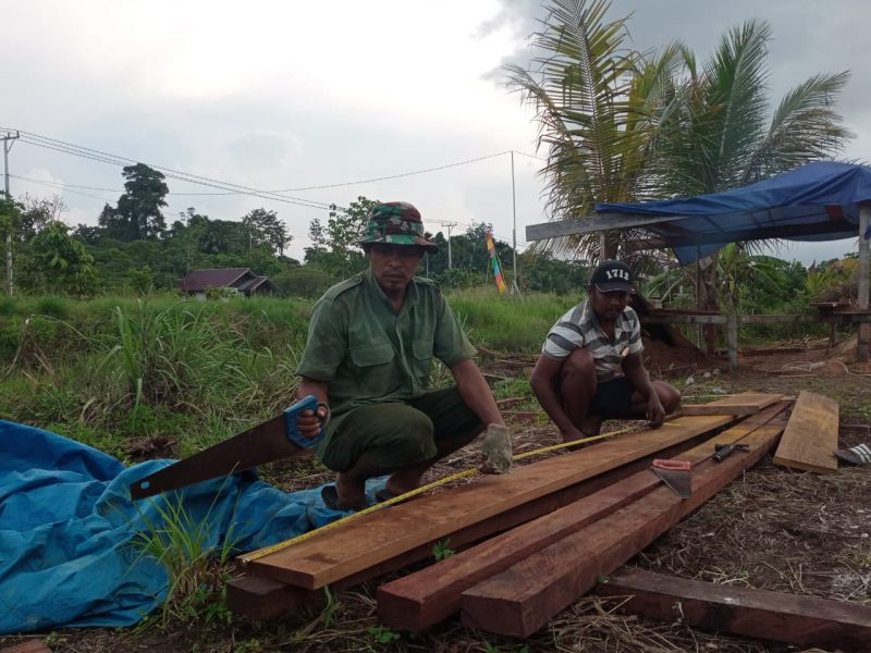 Waktu yang Singkat Dimanfaatkan Satgas TMMD Kodim Sarmi dan Warga Kampung Dorba