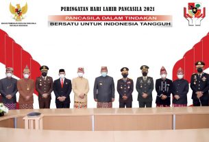 Gubernur Arinal Djunaidi Ikuti Upacara Hari Lahir Pancasila Tahun 2021