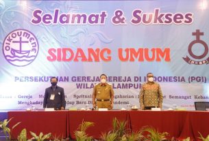 Buka Sidang Umum VI PGI Wilayah Lampung, Gubernur Arinal : Jaga Dan Pelihara Keharmonisan