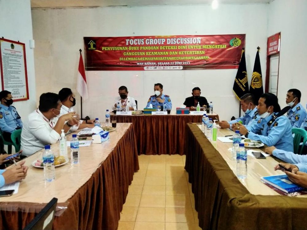 Cegah Gangguan Kamtib, Lapas Way Kanan Selenggarakan Focus Group Discussion dengan Polres dan Kodim