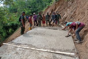 Asal Tidak Hujan, Jalan TMMD Kebutuhjurang Akan Selesai Tepat Waktu