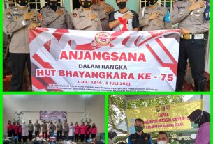 Sambut Hari Bhayangkara ke 75 Polres Lampung Utara gelar berbagai kegiatan sosial