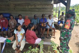 Kepala Kampung Dorba Curahkan Kebahagiaan kepada Satgas TMMD