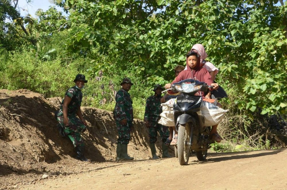 Jalan Rintisan TMMD ke-111 sudah bisa di lalui kendaraan