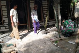 Bekerja Untuk Kesejahteraan Warga Desa Tamansari Menjadi Kekuatan Tersendiri Bagi Anggota Satgas TMMD