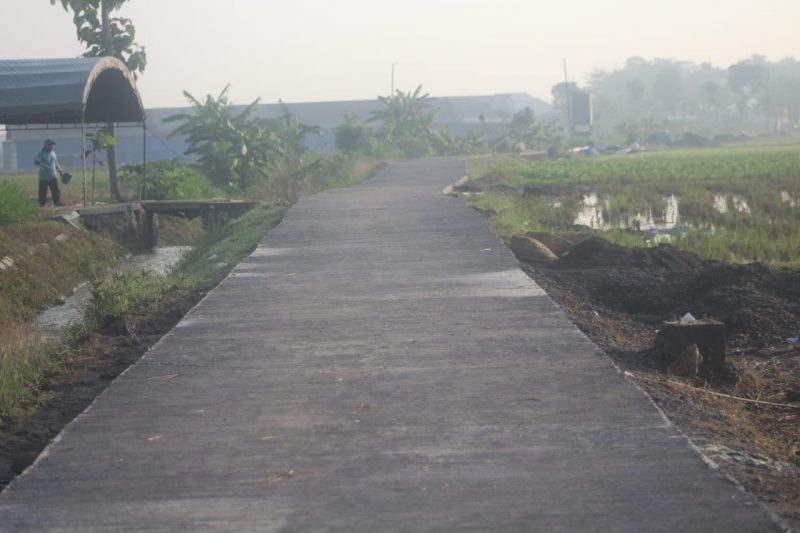 Cuaca Mendukung, Progres Betonisasi Jalan Mulai Naik