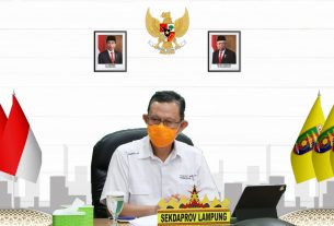 Dipimpin Menko Perekonomian Pemprov Lampung Ikuti Rakor Evaluasi PPKM