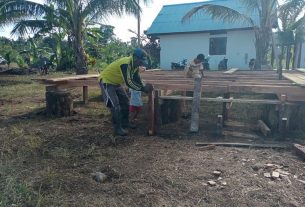 Kerja Bakti Jelang Penutupan TMMD 111 Kodim 1712 Sarmi