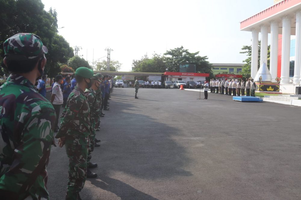 Kodim 0410 Bersama Forkopimda Melaksanakan Patroli Himbauan Prokes