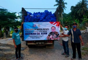 Marwan Cik Asan Reses , Bagikan 3.000 Paket Sembako