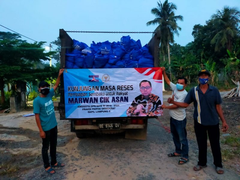 Marwan Cik Asan Reses , Bagikan 3.000 Paket Sembako
