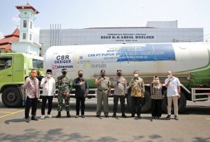 Oksigen Cair PT. Pusri Tiba di Lampung
