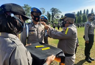 PPKM Darurat, Polres Lampung Utara gelar Apel Gelar Pasukan Ops Aman Nusa II 2021