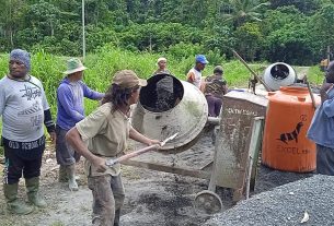 Pelaksanaan TMMD Kodim Sarmi Sajikan Pemandangan Menyejukkan