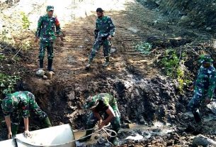 Pemasangan Cincing Gorong-gorong Di Beberapa Titik Lokasi TMMD Kodim Bone