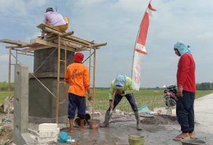 Pembangun Tugu Prasasti Sudah Mulai Tampak Kelihatan