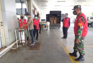 Pengunjung Indogrosir Lampung dihimbau Patuhi Prokes