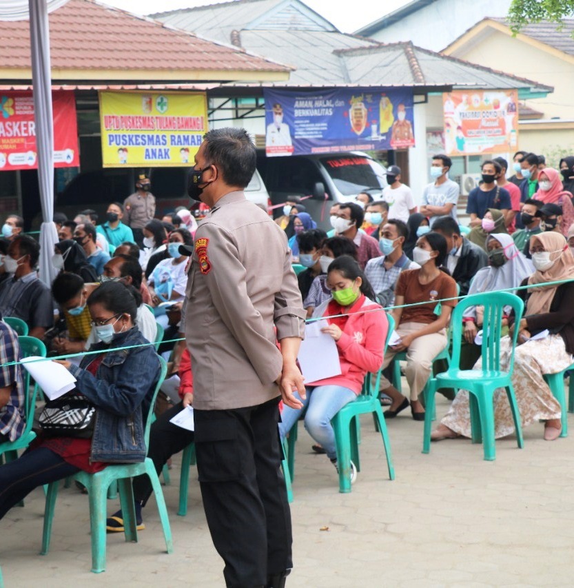 Polres Tulang Bawang Sukses Vaksinasi Ribuan Warga