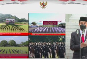 Presiden Jokowi Lantik 700 Perwira TNI dan Polri Tahun 2021