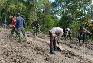 Satgas TMMD ke-111 kodim 1407/Bone Terus Genjot Pengerjaan Jalan