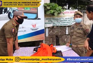 Satpol PP Muba Gelar Operasi Yustisi di Pasar Randik Sekayu