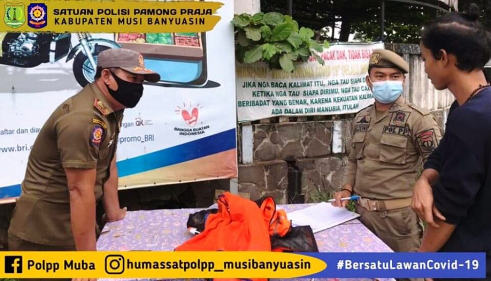 Satpol PP Muba Gelar Operasi Yustisi di Pasar Randik Sekayu