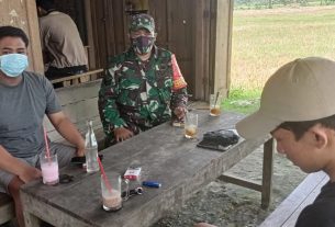 Sertu M. Afandi Pamitan Dengan Pemuda Desa Tamansari
