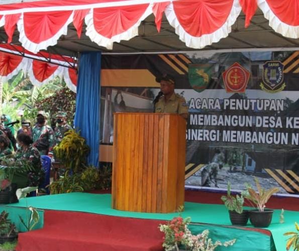 TMMD Kodim Sarmi Selesai, Bupati Sarmi Sampaikan Terima Kasih kepada TNI