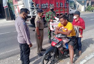 Tak Pakai Masker Warga Dapat Teguran Petugas