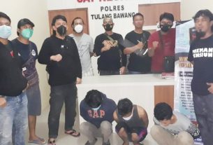 Tekab 308 Polres Tulang Bawang Tangkap Komplotan Pelaku Curas di Jalintim Astra Ksetra, Satu Diantaranya Anak Dibawah Umur