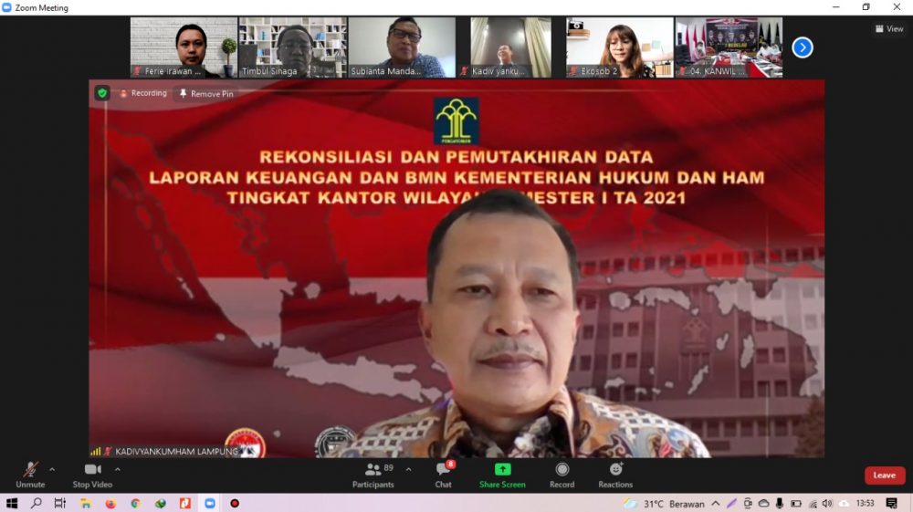 Tingkatkan Penanganan Yankomas, Kanwil Lampung Ikuti Sosialisasi