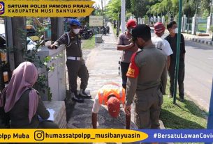 Tujuh Warga Terjaring Operasi Yustisi di Depan Rumah Dinas Bupati Muba