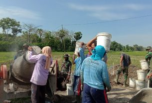 Warga Datang Kerja Ke Lokasi TMMD Tak Ada Paksaan