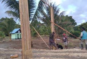 Warga Kp. Dorba Sambut Antusias Penutupan Program TMMD Kodim Sarmi