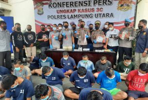 Polres Lampura Amankan 22 Pelaku Kejahatan