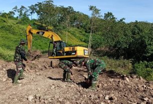 TMMD ke-111,Kodim 1407 Bone Buka Jalan Penghubung Antara Dua Desa