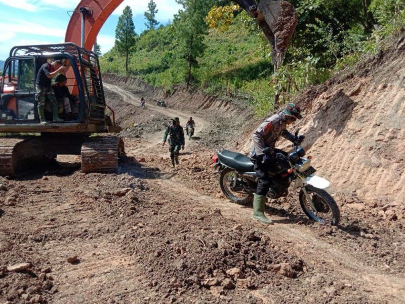 Jalan Di Lokasi TMMD Ke-111 Kodim 1407/Bone Mulai Terlihat