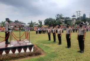 42 Personel Polres Lampung Utara Naik Pangkat
