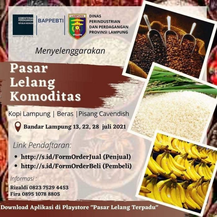 Disperindag Lampung Akan Menggelar Pasar Lelang