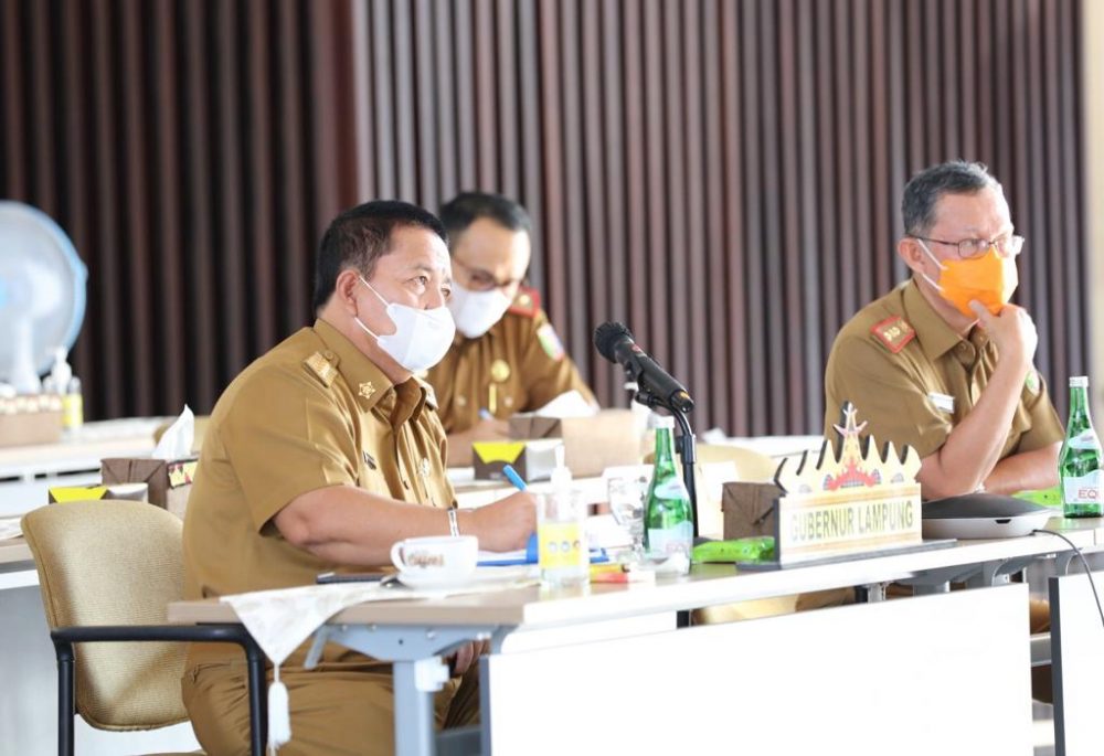 Ikuti Vicon Perpanjangan PPKM Mikro Tahap XII, Gubernur Arinal Laporkan Kondisi Terkini Covid-19