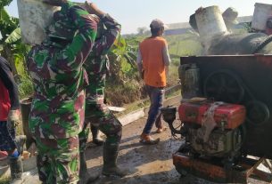 Tim Satgas TMMD Maksimalkan Mesin Molen Demi Selesainya Pembangunan