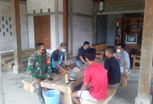 Anjangsana Mengimbau Selalu Prokes Kepada Pemuda Desa Tamansari
