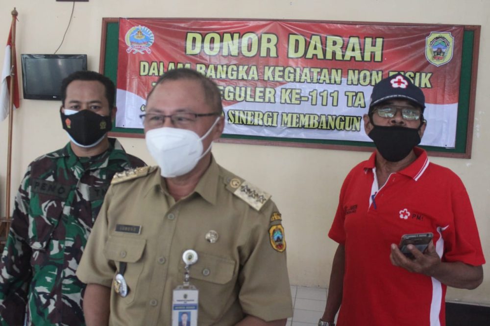 Donor Darah Dalam Rangka TMMD Reguler 111 Dilaksanakan di Aula Kecamatan Jaken