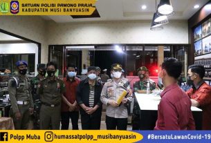 Satpol PP Muba Bersama TNI Polri Melakukan Pemantawan ke Rumah Makan dan Resto