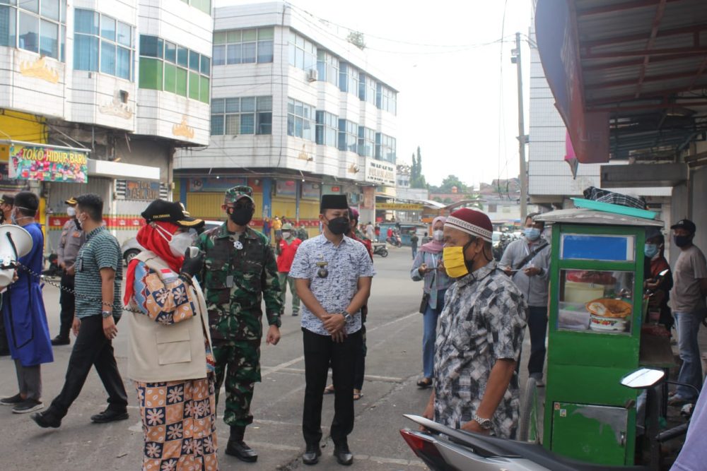 Komandan Kodim 0410 melakukan peninjauan hari keempat pemberlakuan PPKM Darurat