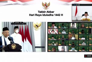 Gubernur Arinal Ikuti Acara Malam Takbir Akbar Sambut Idul Adha secara Virtual Bersama Presiden dan Wapres