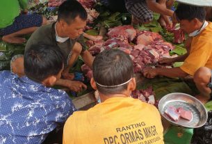 Ormas MKGR dan Amir Muba Potong Tiga Ekor Sapi Kurban