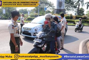 Satpol PP Muba Laksanakan Operasi Yustisi di Tugu Bintang Sekayu